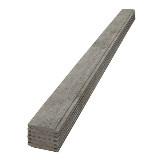 6 in. X 4 ft. Shiplap Boards Barn Wood Rustic Look, Gray 6-Pack