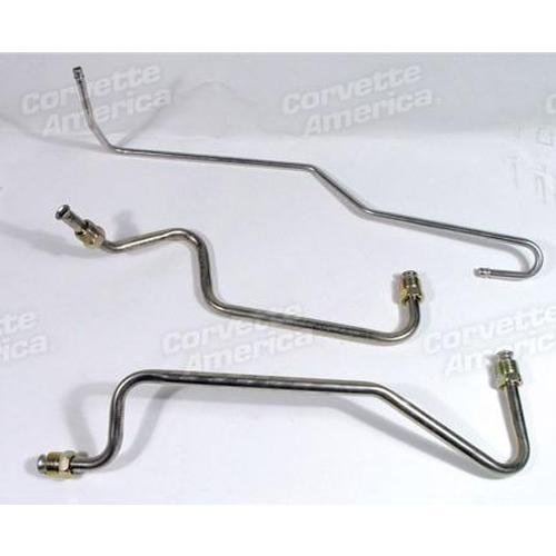 Corvette Gas Line. Stainless Steel - Pump To Carburetor 300hp & 350hp: 1968-1969
