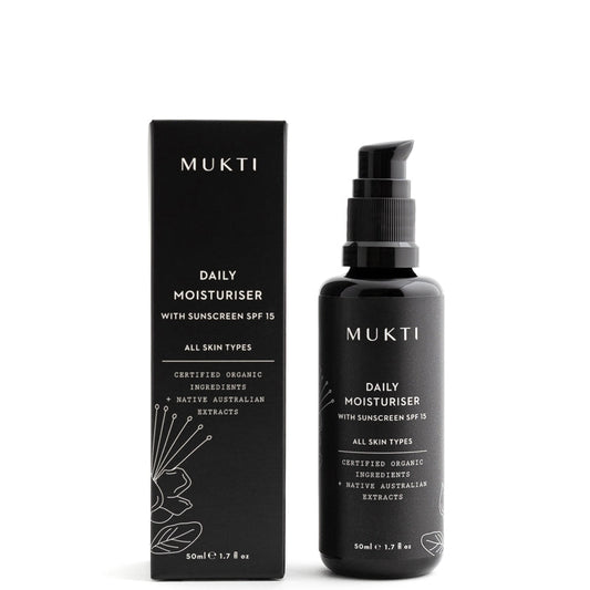 Mukti Organics Daily Moisturiser with Sunscreen SPF15 50ml