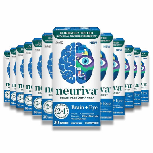Neuriva - Brain + Eye Capsules Brain Performance Supplement Filters Blue Light  - 30 Ct - 12 Pack