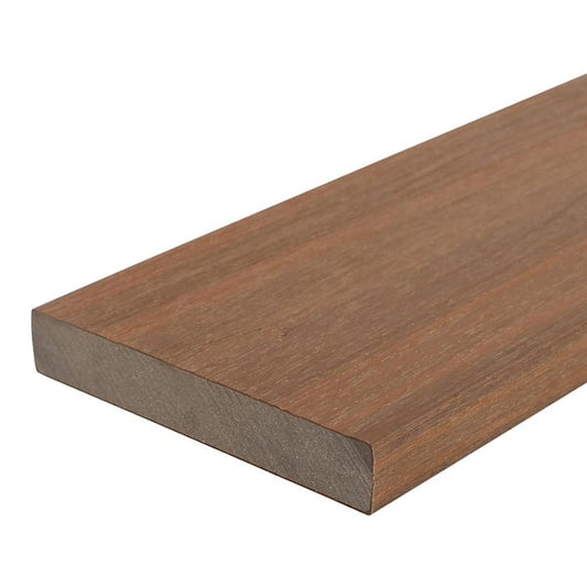 Decking Board Composite Peruvian Teak Solid UltraShield 1 in. x 6 in. x 8 ft.