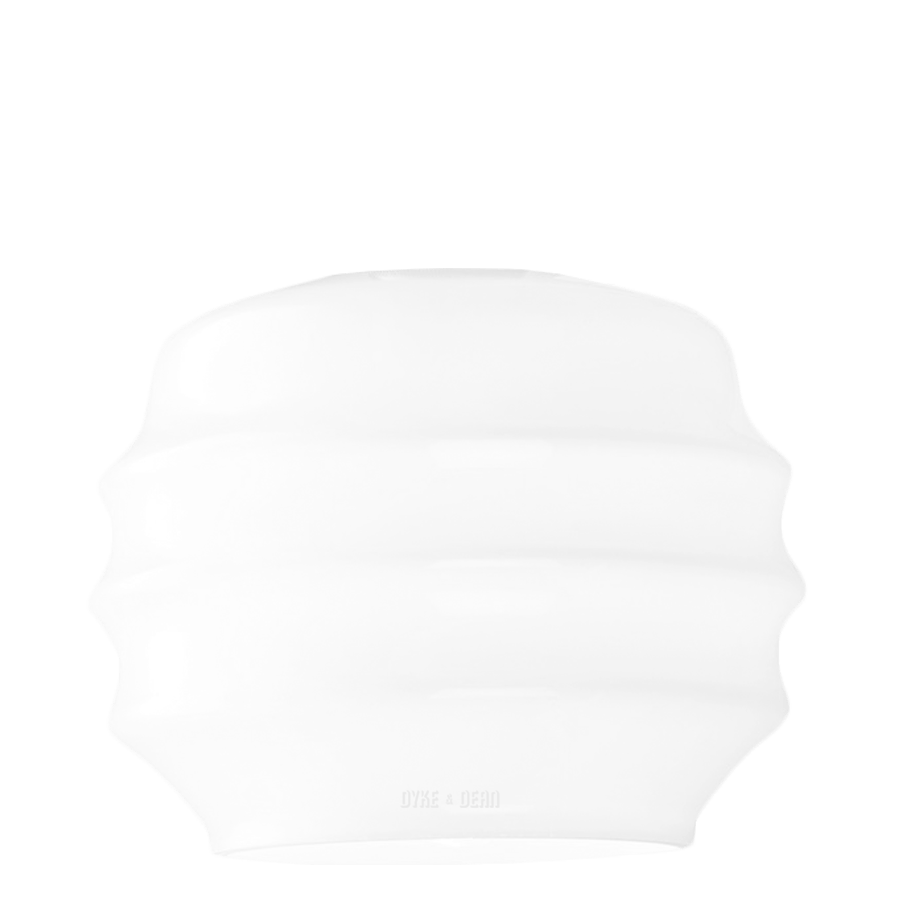 RIPPLE SHADE OPAL GLASS SMALL