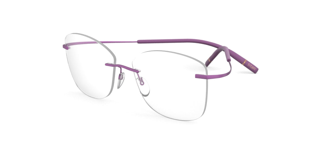 silhouette tma the icon 5541 optical prescription eyewear eyeglasses glasses, screwless, hingeless, titanium, lightweight comfortable, classic timeless, made in austria, purple violet