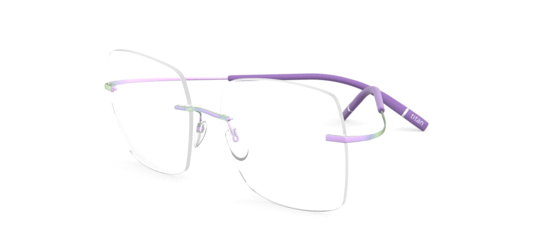 silhouette tma the icon 5541 optical prescription eyewear eyeglasses glasses, screwless, hingeless, titanium, lightweight comfortable, classic timeless, made in austria, iridescent purple violet