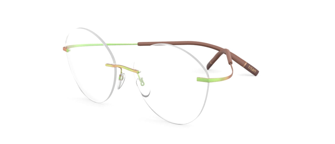 silhouette tma the icon 5541 optical prescription eyewear eyeglasses glasses, screwless, hingeless, titanium, lightweight comfortable, classic timeless, made in austria, iridescent green