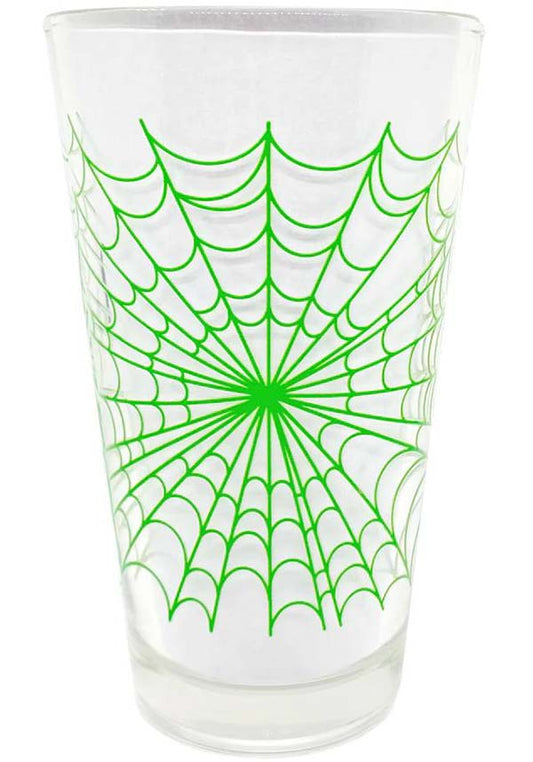 Spiderweb [Neon Green] | PINT GLASS